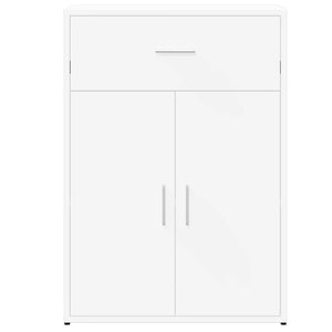 Skåp vit 60x30x84 cm konstruerat trä