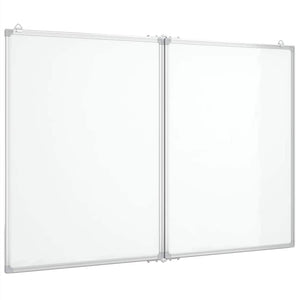 Magnetisk whiteboard hopfällbar 120x100x1,7 cm aluminium
