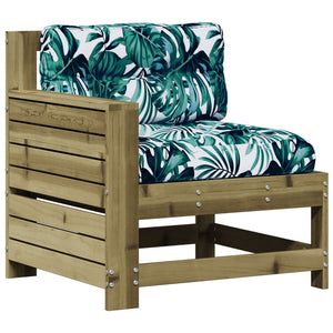 Loungegrupp med dynor 5 delar impregnerad furu