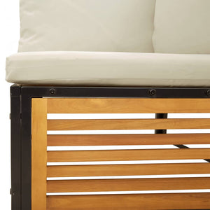 Soffgrupp för trädgården med dynor 11 delar massivt akaciaträ