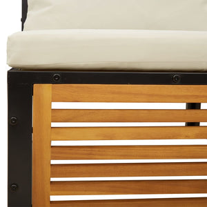 Soffgrupp för trädgården med dynor 11 delar massivt akaciaträ