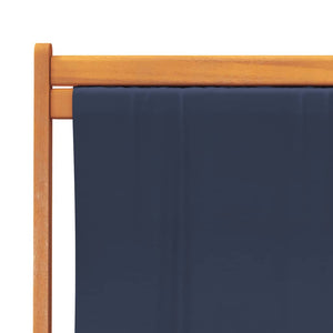 Hopfällbara strandstolar 2 st blå tyg