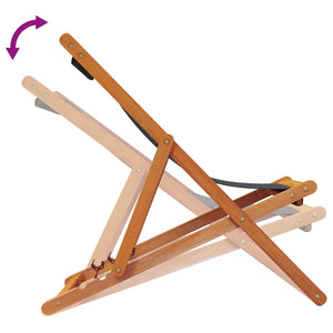 Hopfällbara strandstolar 2 st grå tyg