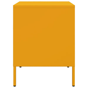 Sängskåp senapsgul 36x39x50,5 cm stål