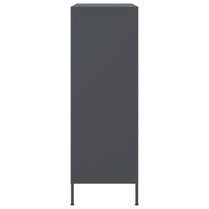 Högskåp antracit 68x39x113 cm stål