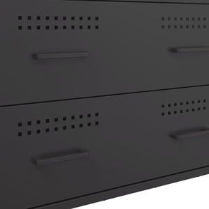 Skänk svart 68x39x89 cm stål