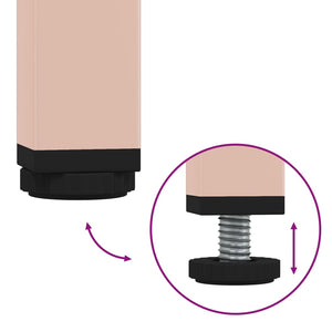 Sängskåp 2 st rosa 36x39x50,5 cm stål