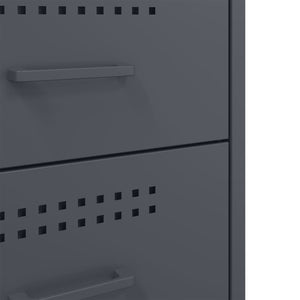 Sängbord antracit 36x39x68 cm stål