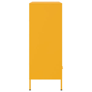 Högskåp senapsgul 68x39x101,5 cm stål