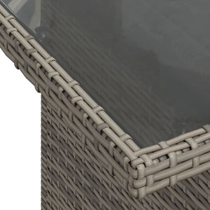 Loungegrupp för trädgården m dynor 9 delar grå konstrotting