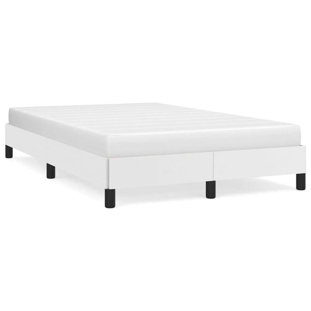 sängram utan madrass vit 120x190 cm konstläder