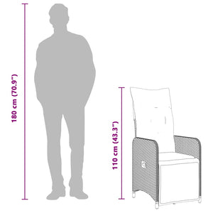 Caféset med dynor 5 delar konstrotting grå