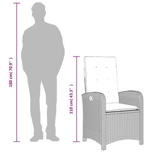 Soffgrupp för trädgården med dynor 4 delar beige konstrotting