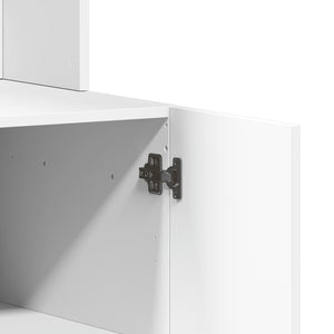 Köksskåp vit 95x50x180 cm konstruerat trä