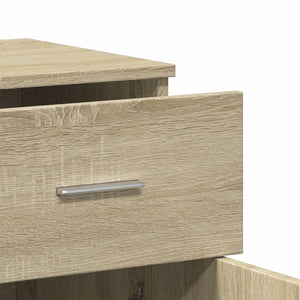 Skänkar 2 st sonoma-ek 79x38x80 cm konstruerat trä