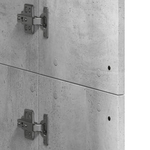 Högskåp betonggrå 60x35x180 cm konstruerat trä