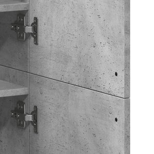 Skoskåp betonggrå 80x39x178 cm konstruerat trä