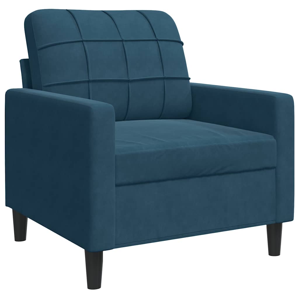 Fåtölj Blå 60 cm sammet