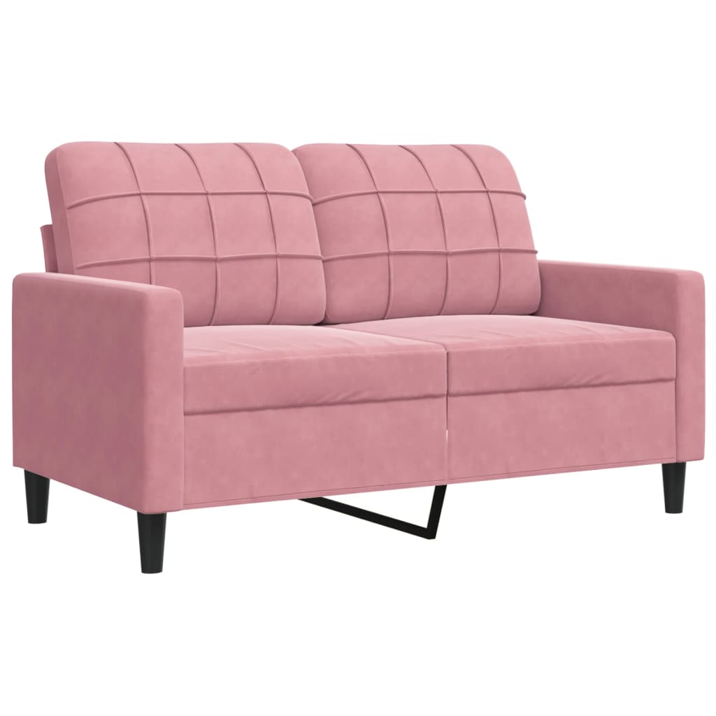 Soffa 2-sits rosa 120 cm sammet
