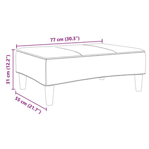 Fotpall Ljusgrå 77x55x31 cm sammet