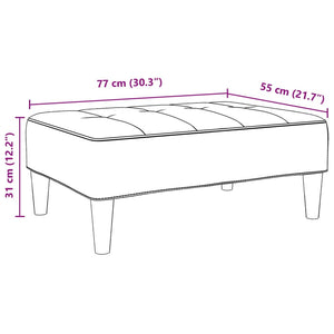 Fotpall Ljusgrå 77x55x31 cm sammet