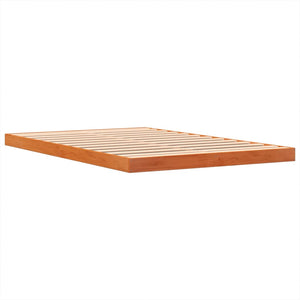 Sängram vaxad brun 140x200 cm massiv furu