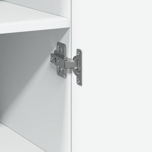 Högskåp vit 40x42,5x185 cm konstruerat trä