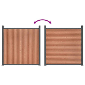 Staketpanel brun 1218x186 cm WPC