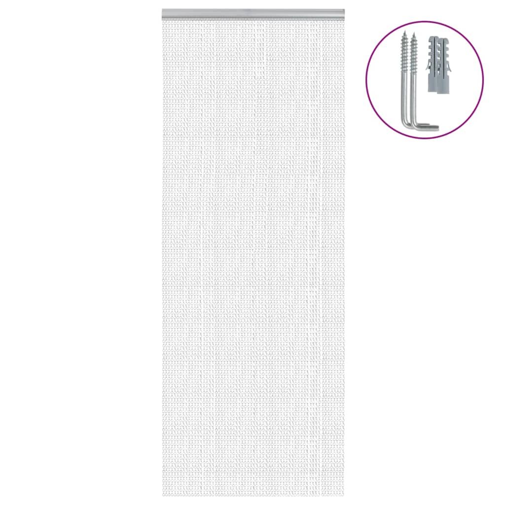 Myggdraperi för dörr 80x221 cm aluminium