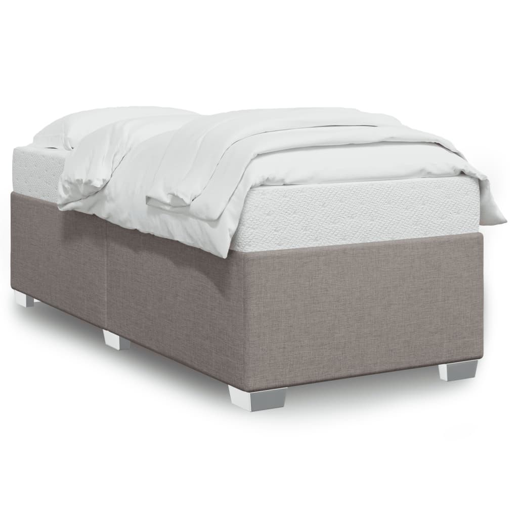 Sängram utan madrass Taupe 90x190 cm tyg