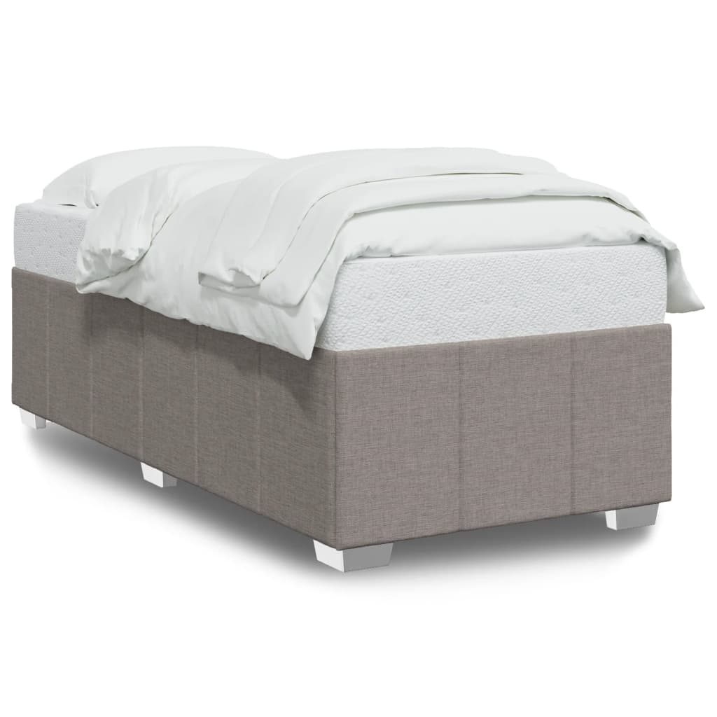 Sängram utan madrass Taupe 90x200 cm tyg