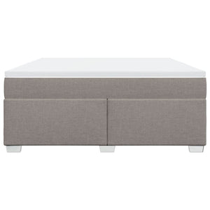 Ramsäng med madrass taupe 180x200 cm tyg