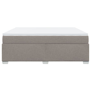 Ramsäng med madrass taupe 180x200 cm tyg
