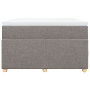 Ramsäng med madrass taupe 120x200 cm tyg