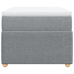 Ramsäng med madrass ljusgrå 80x200 cm tyg