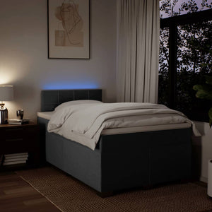 Ramsäng med madrass mörkgrå 120x200 cm tyg