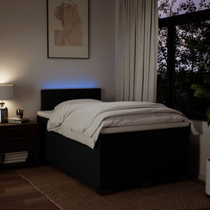 Ramsäng med madrass svart 120x200 cm tyg