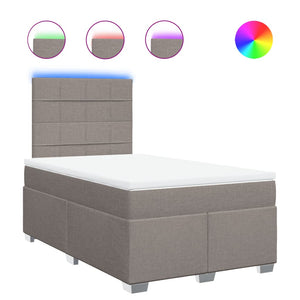 Ramsäng med madrass taupe 120x190 cm tyg