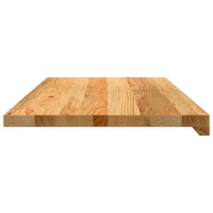 Fönsterbänkar 2 st ljusbrun 80x40x2 cm massiv ek