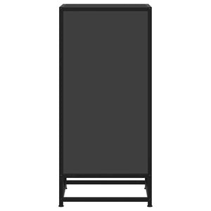 Skänk svart 35,5x35x76 cm konstruerat trä och metall