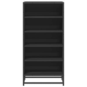 Skohylla svart 48x38x97,5 cm konstruerat trä