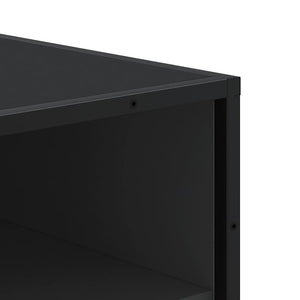 Skohylla svart 48x38x97,5 cm konstruerat trä