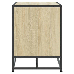 Skobänk sonoma-ek 100x40x53,5 cm konstruerat trä och metall