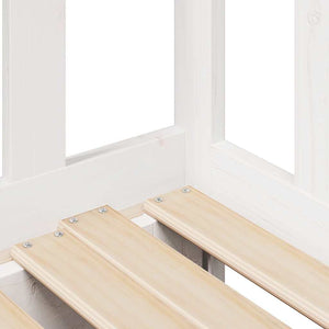 Dagbädd utdragbar med lådor utan madrass vit 90x200 cm