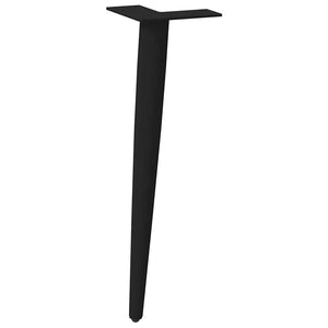 Soffbordsben koniska 4 st svarta 42-43 cm stål