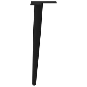 Soffbordsben koniska 4 st svarta 42-43 cm stål