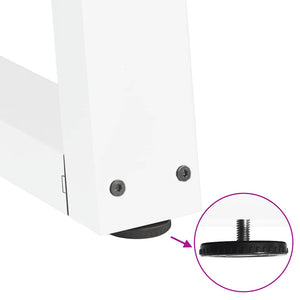 Soffbordsben V-formade 2 st vita 28x(42-43,3) cm stål