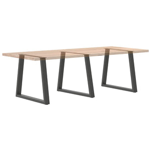 Matbordsben V-formade 3 st antracit 80x(72-73,3) cm stål