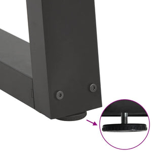 Matbordsben V-formade 3 st antracit 80x(72-73,3) cm stål