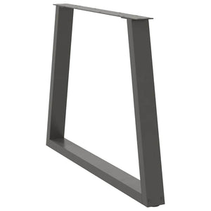 Matbordsben V-formade 3 st antracit 90x(72-73,3) cm stål